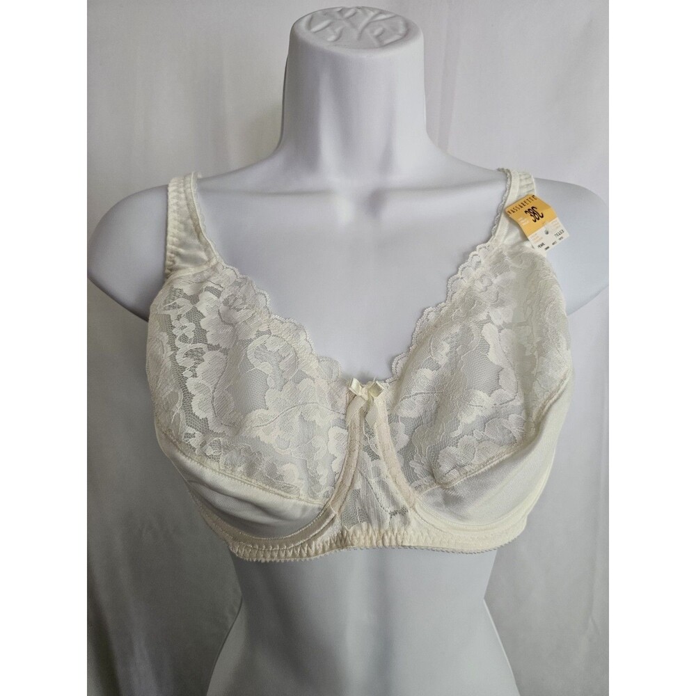 Vassarette Lace Underwire Bra Ivory Pearl Womens Size 38C New Vintage